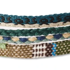 Amalfi | Zielona wielokolorowa tekstylna bransoletka surferska