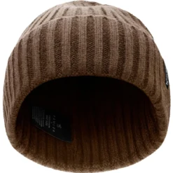 Arctic | Khaki czapka beanie z mieszanki wełny i dzianiny prążkowanej