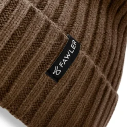 Arctic | Khaki czapka beanie z mieszanki wełny i dzianiny prążkowanej