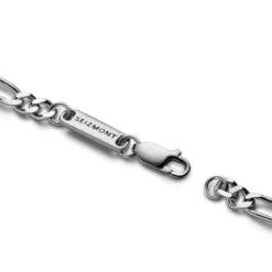 Argentia | Próba 925 | 4 mm rodowana srebrna bransoletka figaro