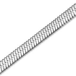 Argentia | Próba 925 | 6 mm rodowany srebrny naszyjnik jodełka