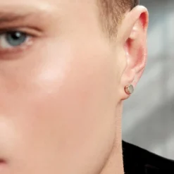Argentia | Próba 925 | Płaski 6 mm rodowany srebrny oszukany wkręt plug