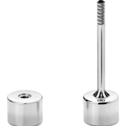 Argentia | Próba 925 | Płaski 4 mm rodowany srebrny oszukany wkręt plug