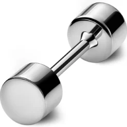 Argentia | Próba 925 | Płaski 4 mm rodowany srebrny oszukany wkręt plug
