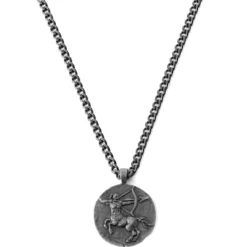 Astro | Srebrzysty naszyjnik ze znakiem zodiaku Strzelec