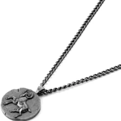 Astro | Srebrzysty naszyjnik ze znakiem zodiaku Baran