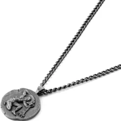 Astro | Srebrzysty naszyjnik ze znakiem zodiaku Wodnik