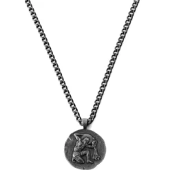 Astro | Srebrzysty naszyjnik ze znakiem zodiaku Wodnik
