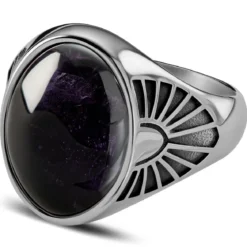 Atlantis | Sygnet z ametystem