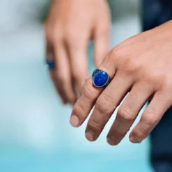 Atlantis | Sygnet z lapis lazuli
