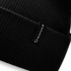 Baltic | Czarna cienka czapka beanie z akrylu