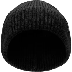 Baltic | Czarna prążkowana czapka beanie z akrylu