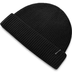 Baltic | Czarna prążkowana czapka beanie z akrylu