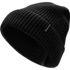 Baltic | Czarna prążkowana czapka beanie z akrylu