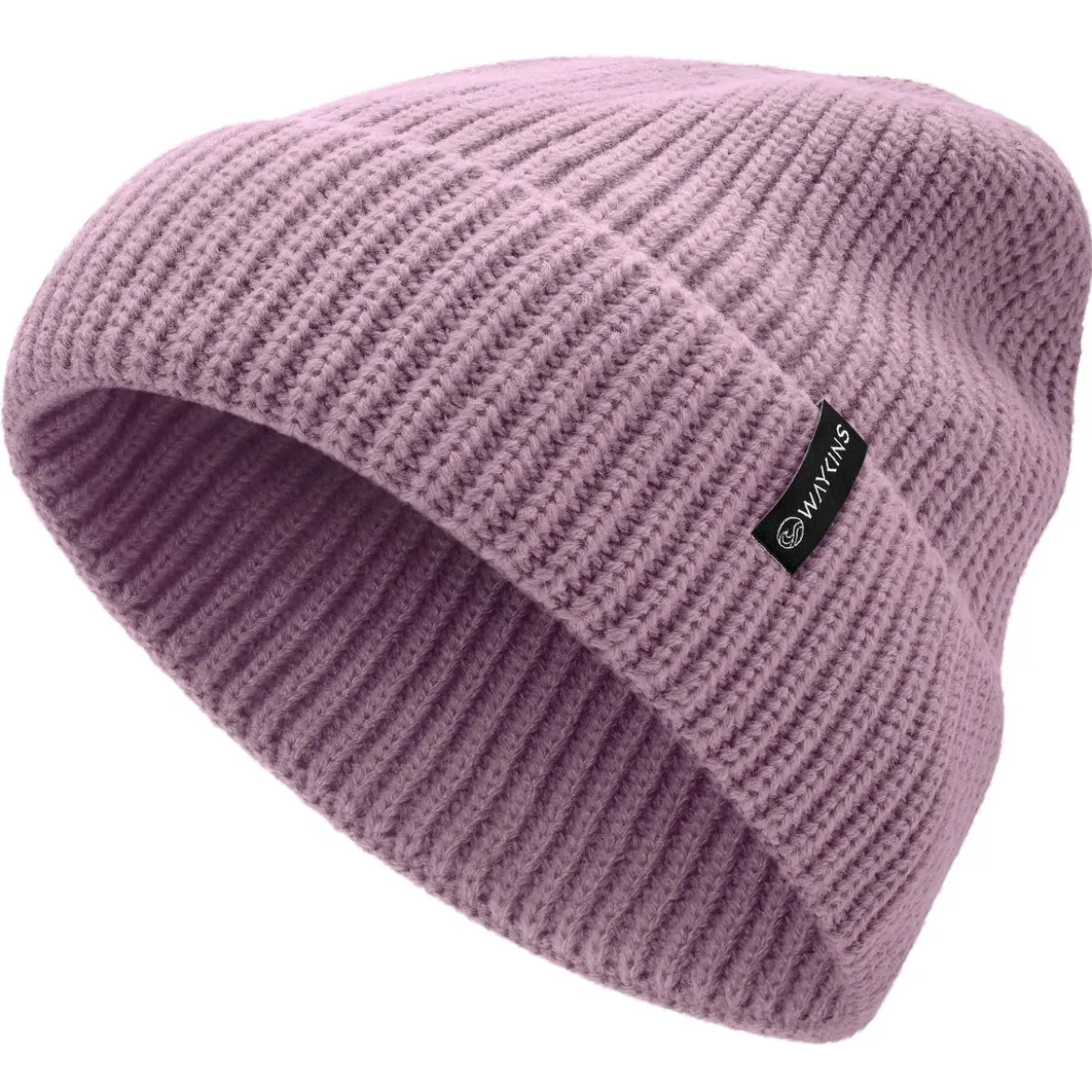 Baltic | Fioletowa prążkowana czapka beanie z akrylu