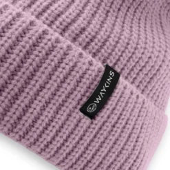 Baltic | Fioletowa prążkowana czapka beanie z akrylu