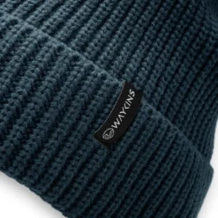 Baltic | Granatowa prążkowana czapka beanie z akrylu