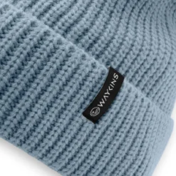 Baltic | Niebieska prążkowana czapka beanie z akrylu