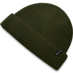 Baltic | Oliwkowa prążkowana czapka beanie z akrylu