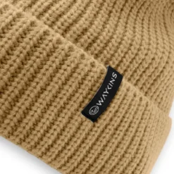 Baltic | Piaskowa prążkowana czapka beanie z akrylu