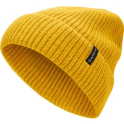 Baltic | Żółta prążkowana czapka beanie z akrylu