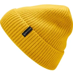 Baltic | Żółta prążkowana czapka beanie z akrylu