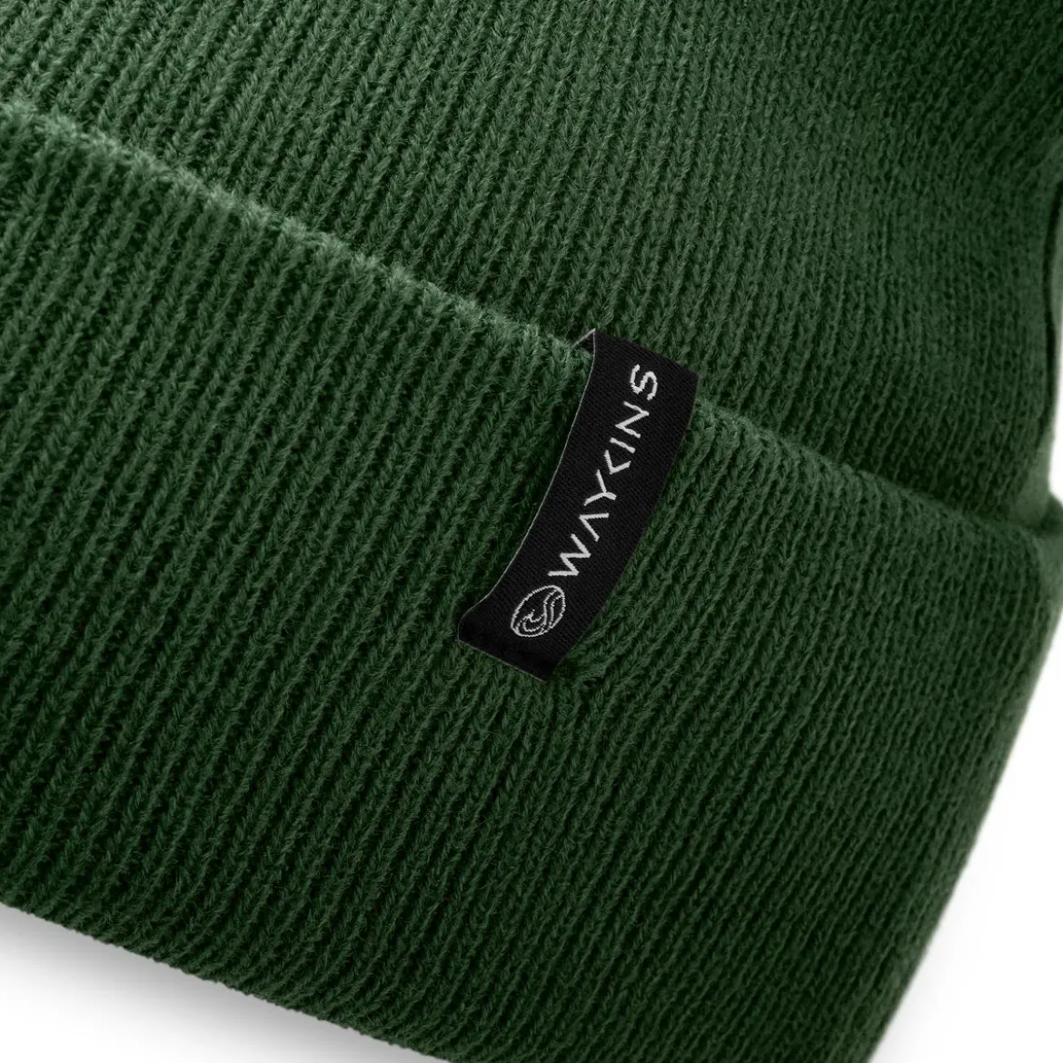 Baltic | Zielona cienka czapka beanie z akrylu