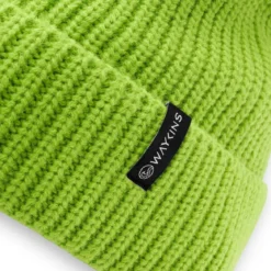 Baltic | Zielona prążkowana czapka beanie z akrylu