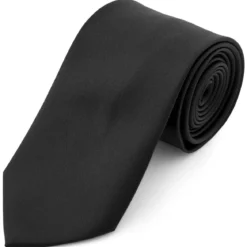 Bardzo długi czarny krawat 8 cm Basic