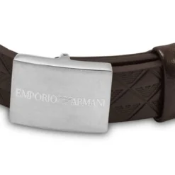 Bransoletka Emporio Armani z tłoczonej skóry z logo orła