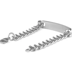 Bransoletka ze stali nierdzewnej z ID w srebrnym tonie 10 mm