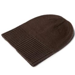 Brązowa czapka beanie z wełny merynosa Kaleb Kane