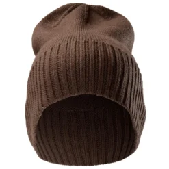 Brązowa czapka beanie z wełny merynosa Kaleb Kane
