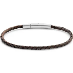 Brązowa skórzana bransoletka 3 mm Collins