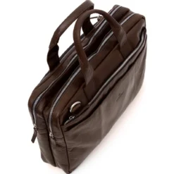 Brązowa skórzana torba na laptopa Montreal