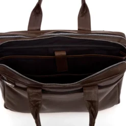 Brązowa skórzana torba na laptopa Montreal