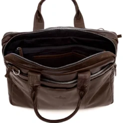 Brązowa skórzana torba na laptopa Montreal