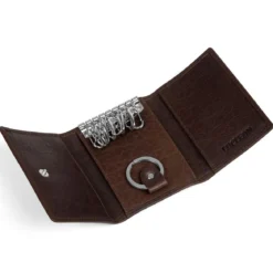 Brązowe skórzane etui na klucze RFID Montreal