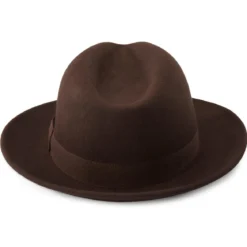 Brązowy wełniany kapelusz fedora Alessandria Fido