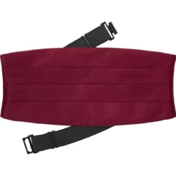 Burgundowy pas smokingowy Basic
