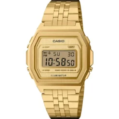Casio Vintage A1000MG-9EF Złoty zegarek cyfrowy ze stali nierdzewnej