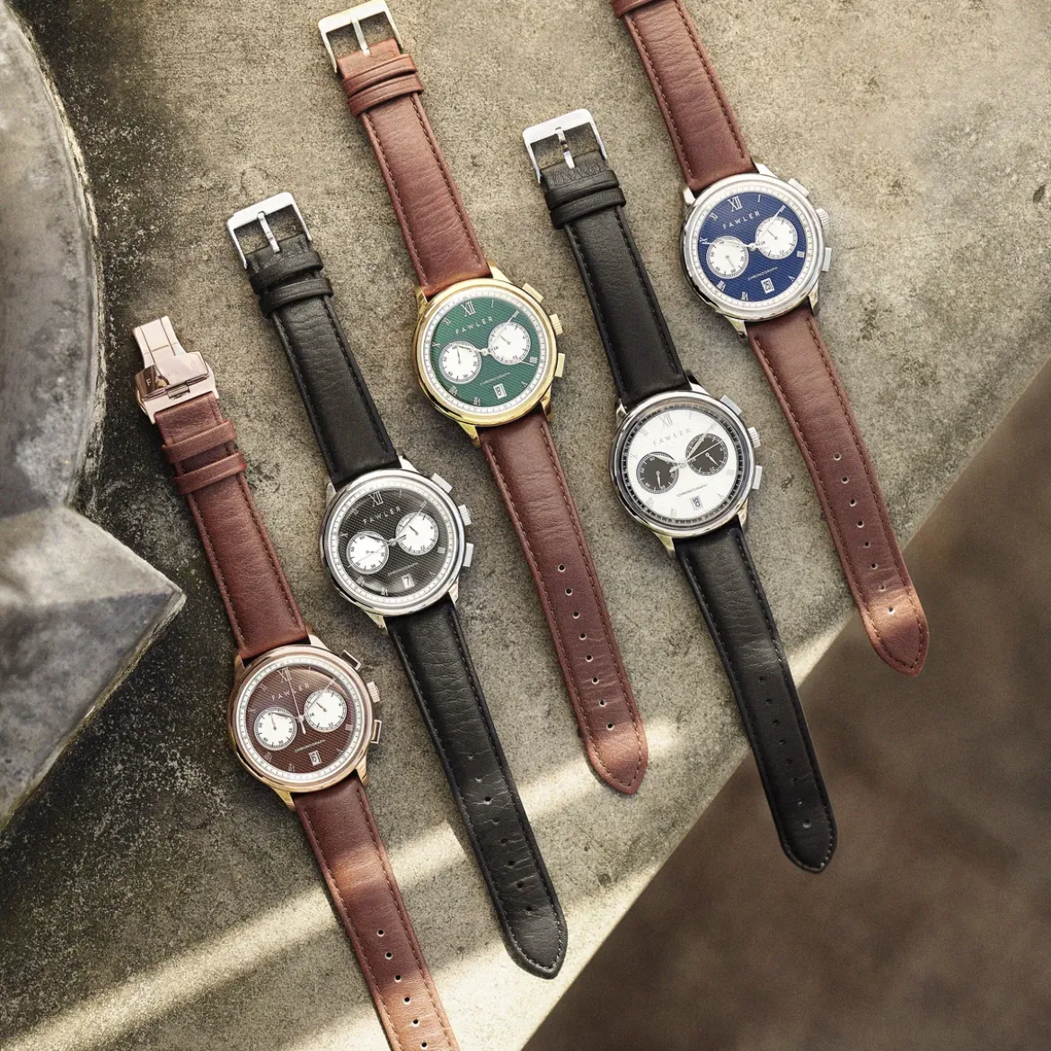 Cicero | Zielony zegarek vintage z chronografem