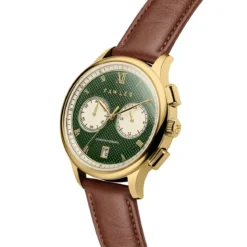 Cicero | Zielony zegarek vintage z chronografem