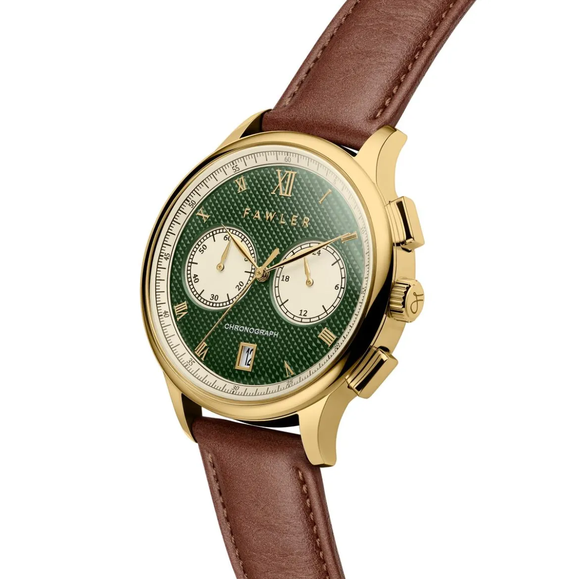 Cicero | Zielony zegarek vintage z chronografem