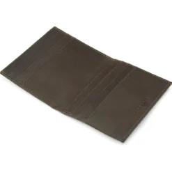 Ciemnobrązowo-kasztanowe skórzane etui na karty RFID Loren