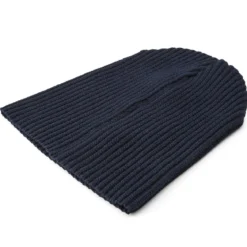 Ciemnogranatowa lekka beanie z bawełny organicznej Kristian Kite
