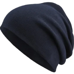 Ciemnogranatowa lekka beanie z bawełny organicznej Kyler Kite