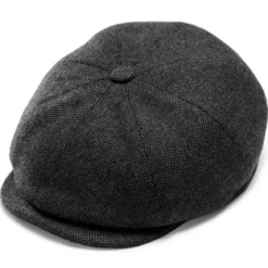 Ciemnoszara czapka gazeciarza Malboy Moda