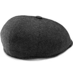 Ciemnoszara czapka gazeciarza Malboy Moda