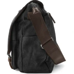 Ciemnoszara płócienna torba na ramię